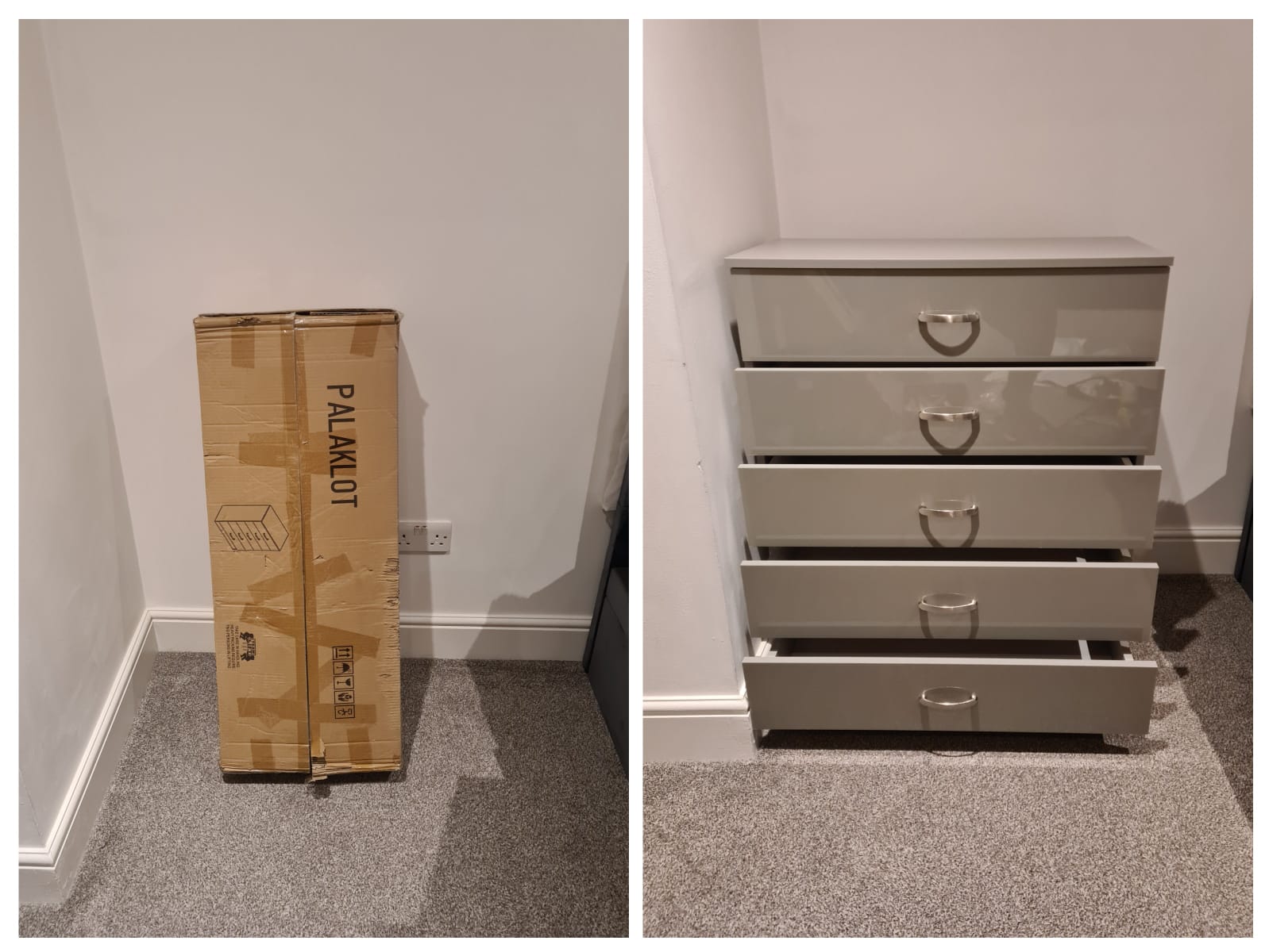 Chest of drawers assembly